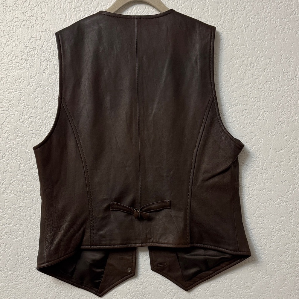 CAbi Brown Leather Vest - Picture 3 of 4